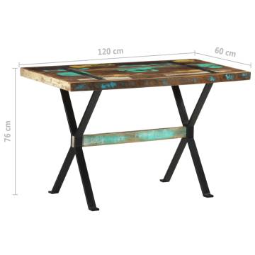 Solid Reclaimed Wood Dining Table - 120x60 cm | HipoMarket