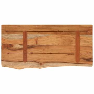 Solid Wood Acacia Live Edge Wall Shelf - 40x20 cm