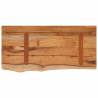 Solid Wood Acacia Live Edge Wall Shelf - 40x20 cm