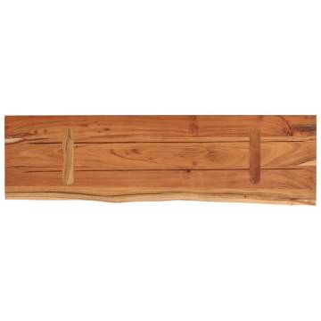 Wall Shelf - 60x20x3.8cm Solid Acacia Wood with Live Edge