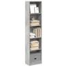  Bookcase Concrete Grey 40x24x176 cm Engineered Wood Colour concrete grey Quantity in Package 1 Height 176 cm Width 40 cm 