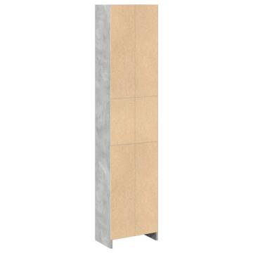 Concrete Grey Bookcase – 40x24x176 cm Engineered Wood | HipoMarket