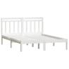 Buy White Solid Wood Pine Bed Frame 140x200 cm | HipoMarket