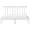 Buy White Solid Wood Pine Bed Frame 140x200 cm | HipoMarket