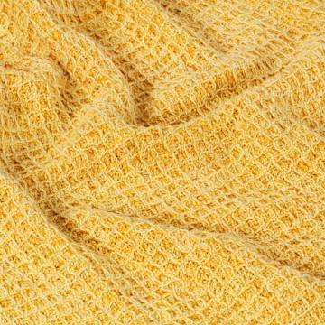 Mustard Yellow Cotton Throw 160x210 cm - Cozy & Stylish