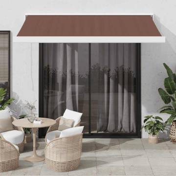 Automatic Retractable Awning Brown 350x250 cm | HipoMarket