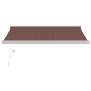 Automatic Retractable Awning Brown 350x250 cm | HipoMarket