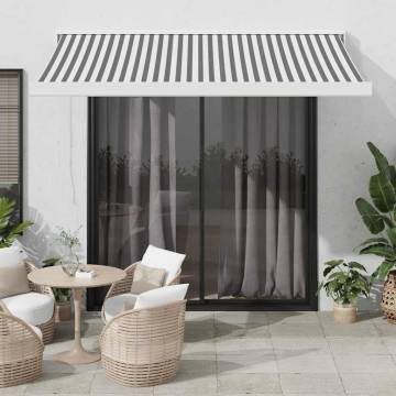 Retractable Awning 3.5x2.5m Anthracite & White - Durable & Stylish