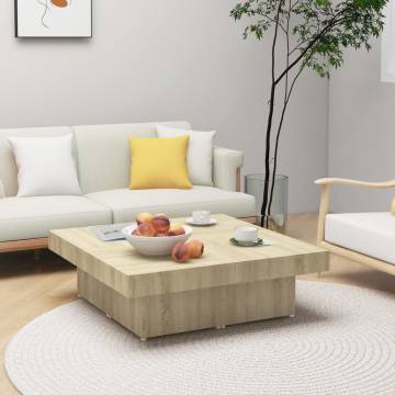 Stylish Coffee Table Sonoma Oak - 90x90 cm - Hipomarket