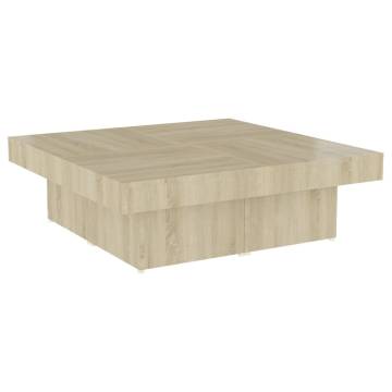 Stylish Coffee Table Sonoma Oak - 90x90 cm - Hipomarket