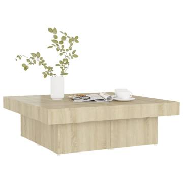 Stylish Coffee Table Sonoma Oak - 90x90 cm - Hipomarket