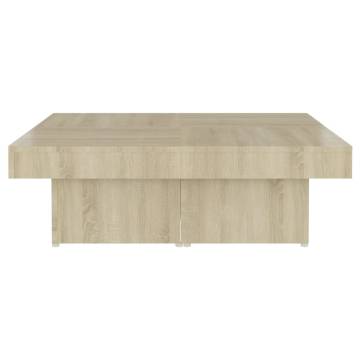 Stylish Coffee Table Sonoma Oak - 90x90 cm - Hipomarket