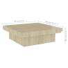 Stylish Coffee Table Sonoma Oak - 90x90 cm - Hipomarket