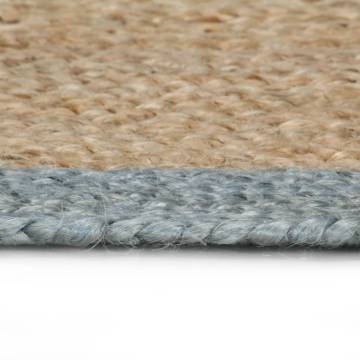 Handmade Jute Rug with Olive Green Border - 180 cm