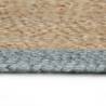 Handmade Jute Rug with Olive Green Border - 180 cm