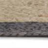 Handmade Jute Rug with Dark Grey Border - 180 cm