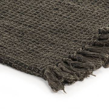 Anthracite Brown Cotton Throw 220x250 cm | Cozy & Stylish