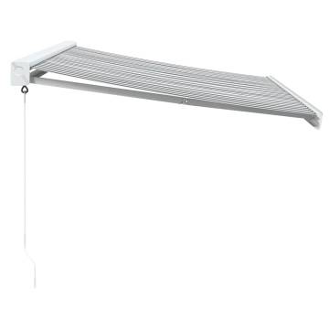 Retractable Awning Anthracite & White 3.5x2.5m | Hipo Market