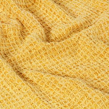 Mustard Yellow Cotton Throw - 220x250 cm | Hipomarket