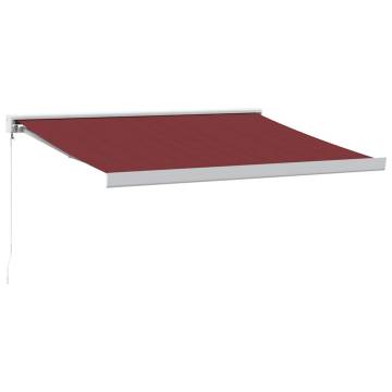 Manual Retractable Awning Burgundy 350x250 cm - Hipomarket