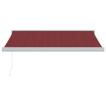 Manual Retractable Awning Burgundy 350x250 cm - Hipomarket