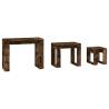 Nesting Tables 3 pcs Smoked Oak - Chic & Functional Design