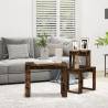 Nesting Tables 3 pcs Smoked Oak - Chic & Functional Design