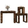 Nesting Tables 3 pcs Smoked Oak - Chic & Functional Design