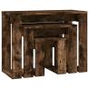 Nesting Tables 3 pcs Smoked Oak - Chic & Functional Design