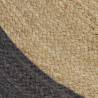 Handmade Jute Rug with Dark Grey Border - 210 cm