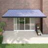  Retractable Awning Blue and White 4.5x3 m Fabric and Aluminium Colour blue and white (black frame) Size 4.5 x 3 m Quantity in Package 1 