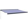 Retractable Blue & White Awning 4.5x3 m - Durable & Stylish