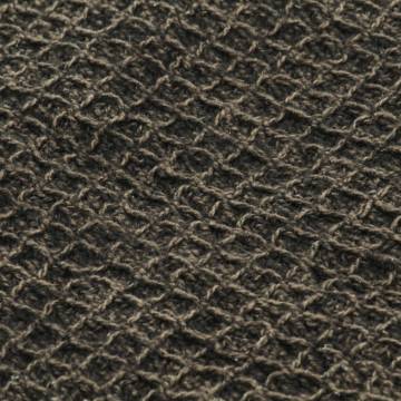 Stylish 100% Cotton Throw 160x210 cm in Anthracite & Brown