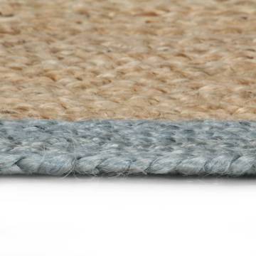 Handmade Jute Rug with Olive Green Border - 240 cm