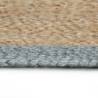 Handmade Jute Rug with Olive Green Border - 240 cm