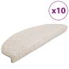 Stair Mats 10 pcs 65x21x4 cm White - Slip Resistant & Washable