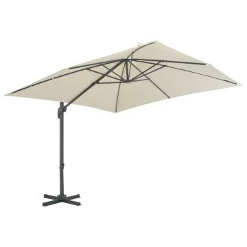 Garden Parasol with Portable Base Sand | Hipo Market