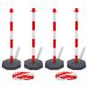 Set of 4 Chain Posts & 2 Plastic Chains - Hipomarket UK