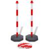 Set of 4 Chain Posts & 2 Plastic Chains - Hipomarket UK