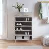 Shoe Cabinet Concrete Grey 60x35x105 cm Engineered Wood Colour concrete grey Quantity in Package 1 