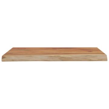 Rectangular Live Edge Wall Shelf - Solid Acacia Wood 40x30 cm