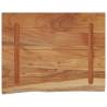 Rectangular Live Edge Wall Shelf - Solid Acacia Wood 40x30 cm