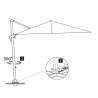 Cantilever Garden Parasol 4x3m - Black Aluminium Pole