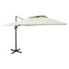  Cantilever Garden Parasol with Double Top 300x300 cm Sand Colour sand Size 300 x 300 cm Quantity in Package 1 