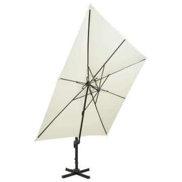 Cantilever Garden Parasol 300x300 cm Sand | Hipomarket