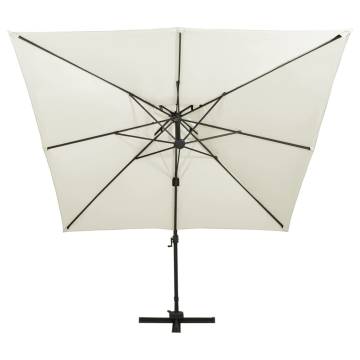 Cantilever Garden Parasol 300x300 cm Sand | Hipomarket