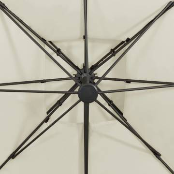 Cantilever Garden Parasol 300x300 cm Sand | Hipomarket