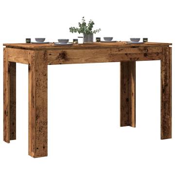 Dining Table Old Wood - Elegant Engineered Wood Design