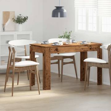 Dining Table Old Wood - Elegant Engineered Wood Design