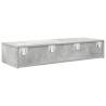 Stylish Wall Shelf with Drawers – Concrete Grey Finish